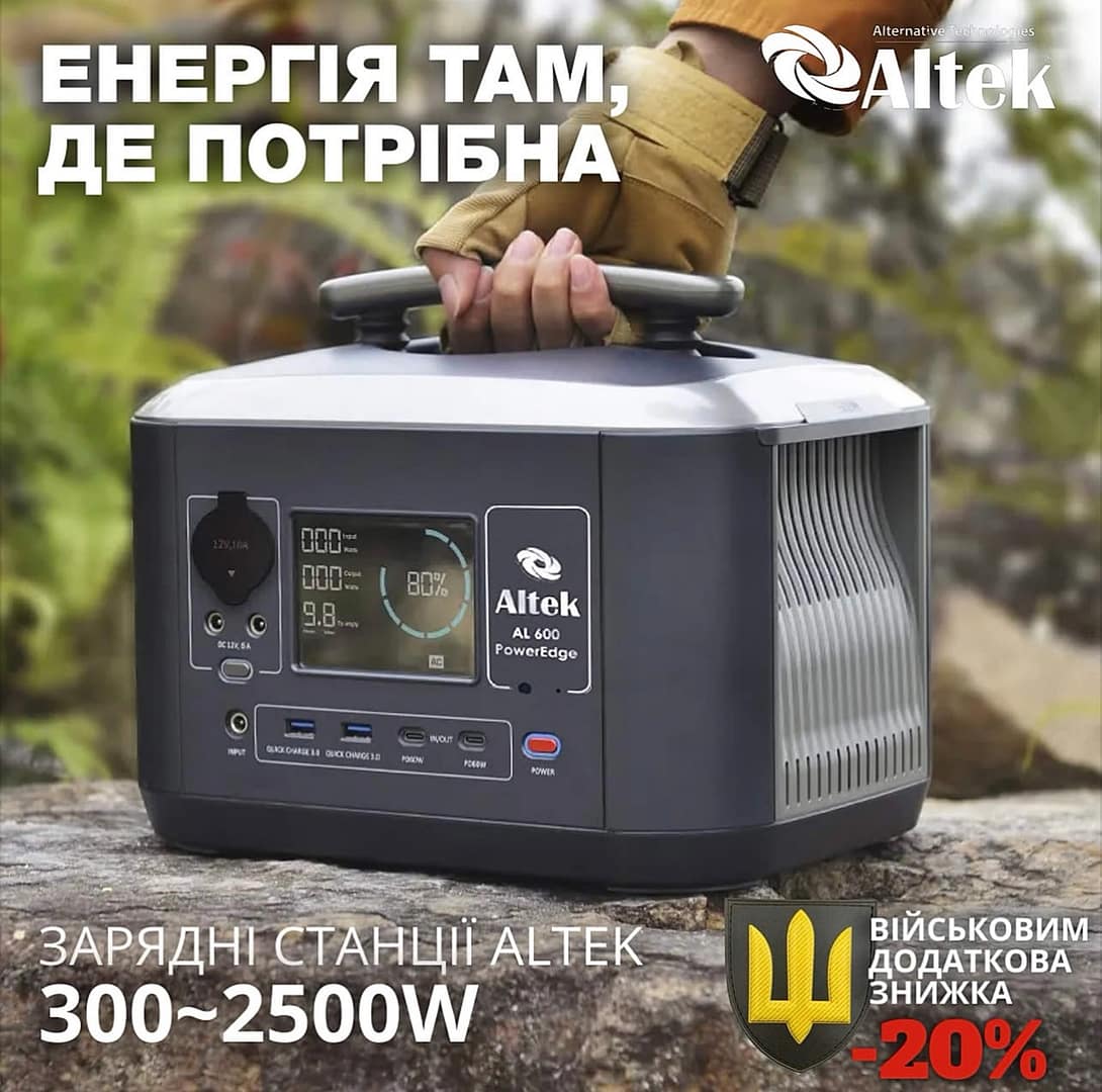 Портативна зарядна станція ALTEK AL 1200 PowerBox PLUS (1008 Вт·г)
